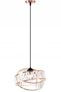 Lampa APP1105 złoty róż żyrandol kryształowy ring