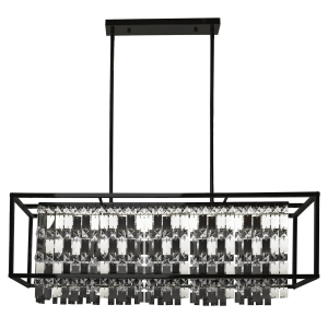Lampa APP1112 czarny żyrandol kryształowy glamour