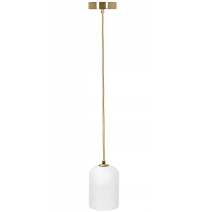 Lampa APP1169 złota sufitowa szklana mleczna tuba