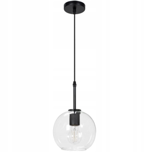 Lampa APP1176 czarna sufitowa szklany klosz kula