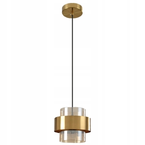 Lampa APP1236 złota sufitowa szklany klosz tuba