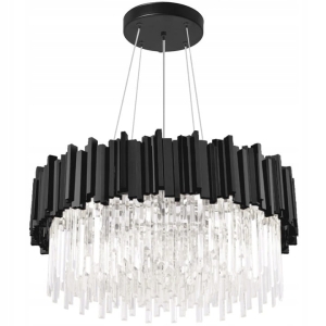 Lampa APP1481 czarna sufitowa żyrandol kryształowy