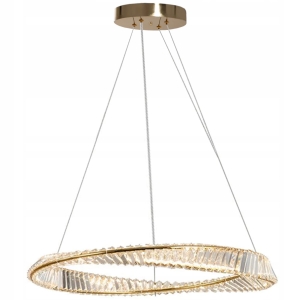 Lampa APP1064 złota żyrandol kryształowy ring LED