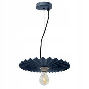 Lampa wisząca APP1456 niebieska sufitowa retro ryflowana