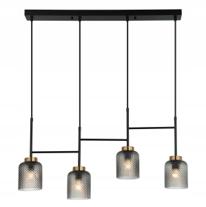 Lampa APP1266 czarno złota sufitowa żyrandol kryształowy