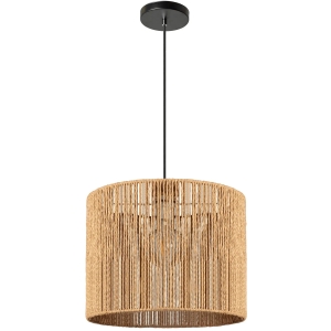 Lampa wisząca APP1323 beżowa naturalna jutowa boho 25 cm