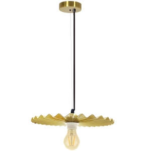 Lampa wisząca APP1453 złota sufitowa retro ryflowana