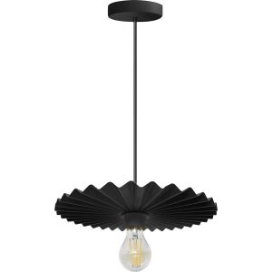 Lampa wisząca APP1353 czarny sufitowa retro ryflowana