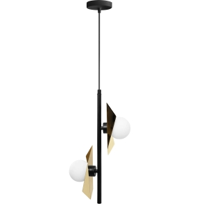 Lampa sufitowa APP1410 czarny złoty połysk wisząca żyrandol