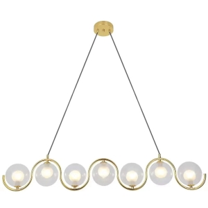 Lampa sufitowa APP1441 złoty połysk wisząca szklane kule 7