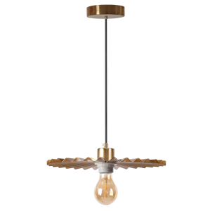 Lampa wisząca APP1354 stare ciemne złoto retro ryflowana