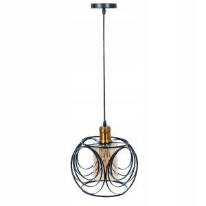 Lampa APP1127 czarna złota wisząca sufitowa metalowa