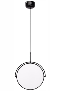 Lampa APP1427 LED czarna sufitowa wisząca koło 50 cm