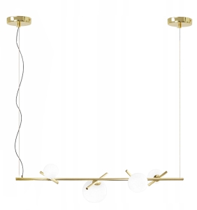 Lampa sufitowa APP1665 złota wisząca białe mleczne kule 4