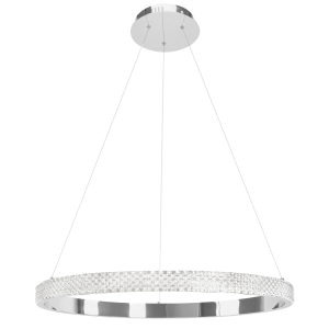 Lampa APP1511 LED chrom żyrandol kryształowy ring 60