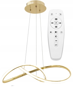 Lampa APP1601 LED złota sufitowa żyrandol + pilot