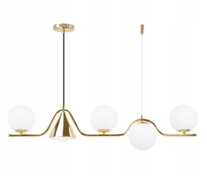 Lampa sufitowa APP1662 złota wisząca białe mleczne kule 4