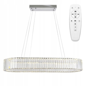 Lampa APP1547 LED chrom kryształowa sufitowa żyrandol + pilot