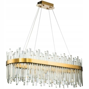 Lampa APP1513 złota LED kryształowa sufitowa żyrandol