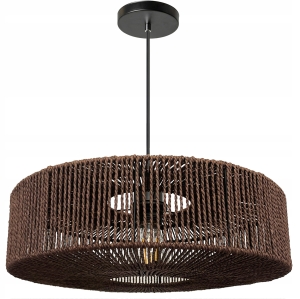 Lampa wisząca APP1295 brązowa naturalna jutowa boho