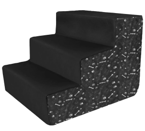Schodki 342533A czarne dla psa rampa 3 stopnie podest