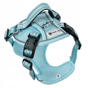 Szelki ze smyczą PJ050 niebieski dla psa 48-63 cm regulowane XS