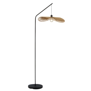 Lampa APP1829 czarna naturalna stojąca podłogowa boho