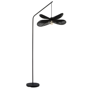Lampa APP1835 czarna stojąca podłogowa bambusowa boho
