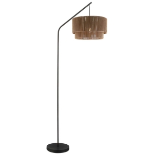 Lampa APP1839 naturalna czarna stojąca podłogowa bambusowa boho