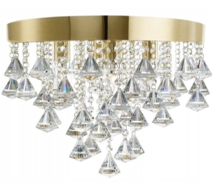 Lampa APP1655 złota sufitowa kryształowa plafon glamour