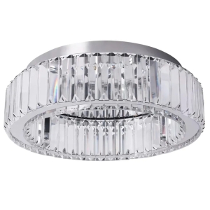 Lampa APP1742 LED srebrna sufitowa plafon kryształowy 40
