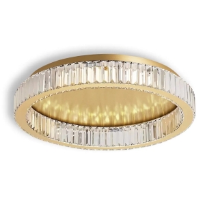 Lampa APP1724 złota szczotkowana sufitowa LED plafon kryształowy 60