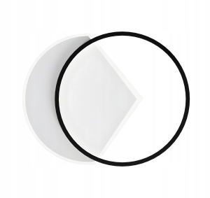 Lampa LHJ077 LED biała czarna sufitowa okrągła plafon 40