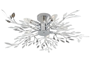 Lampa EBT021 chrom srebrna sufitowa plafon gałązki 60