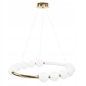 Lampa APP1553 LED złota sufitowa szklane mleczne kule