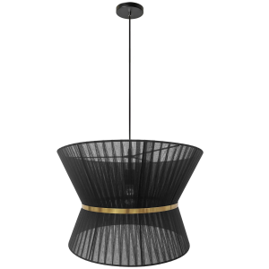 Lampa APP1503 czarna złota sufitowa wisząca tiulowa 50 cm