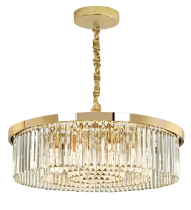 Lampa APP1531 złota sufitowa wisząca kryształowa żyrandol