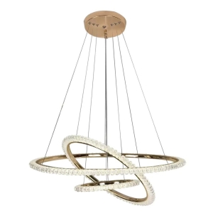 Lampa G036 LED złota kryształowa sufitowa żyrandol