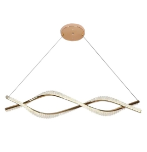 Lampa G033 LED złota kryształowa sufitowa żyrandol