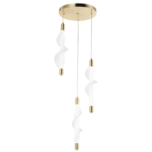 Lampa G009 złota biała LED wisząca sufitowa