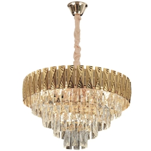 Lampa G060 złota kryształowa sufitowa żyrandol 60 cm