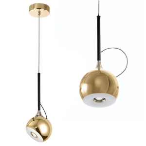 Lampa G086 złota LED sufitowa regulowany kąt świecenia