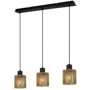 Lampa APP1821 czarna naturalna sufitowa bambusowa boho