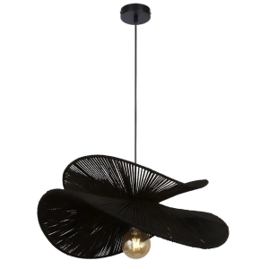 Lampa APP1833 czarna sufitowa wisząca bambusowa boho