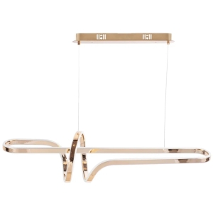 Lampa G039 złota LED sufitowa wisząca żyrandol