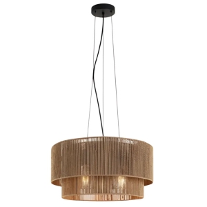 Lampa APP1837 naturalna czarna sufitowa bambusowa boho 40