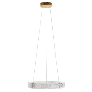 Lampa MS001 złota LED kryształowa sufitowa żyrandol