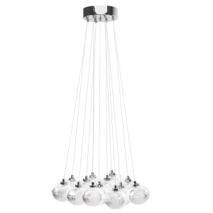 Lampa MS025 srebrna sufitowa kryształowe kule 13