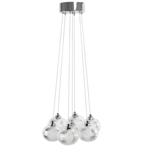 Lampa MS021 srebrna sufitowa kryształowe kule 7