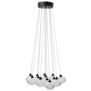 Lampa MS024 czarna sufitowa kryształowe kule 13
